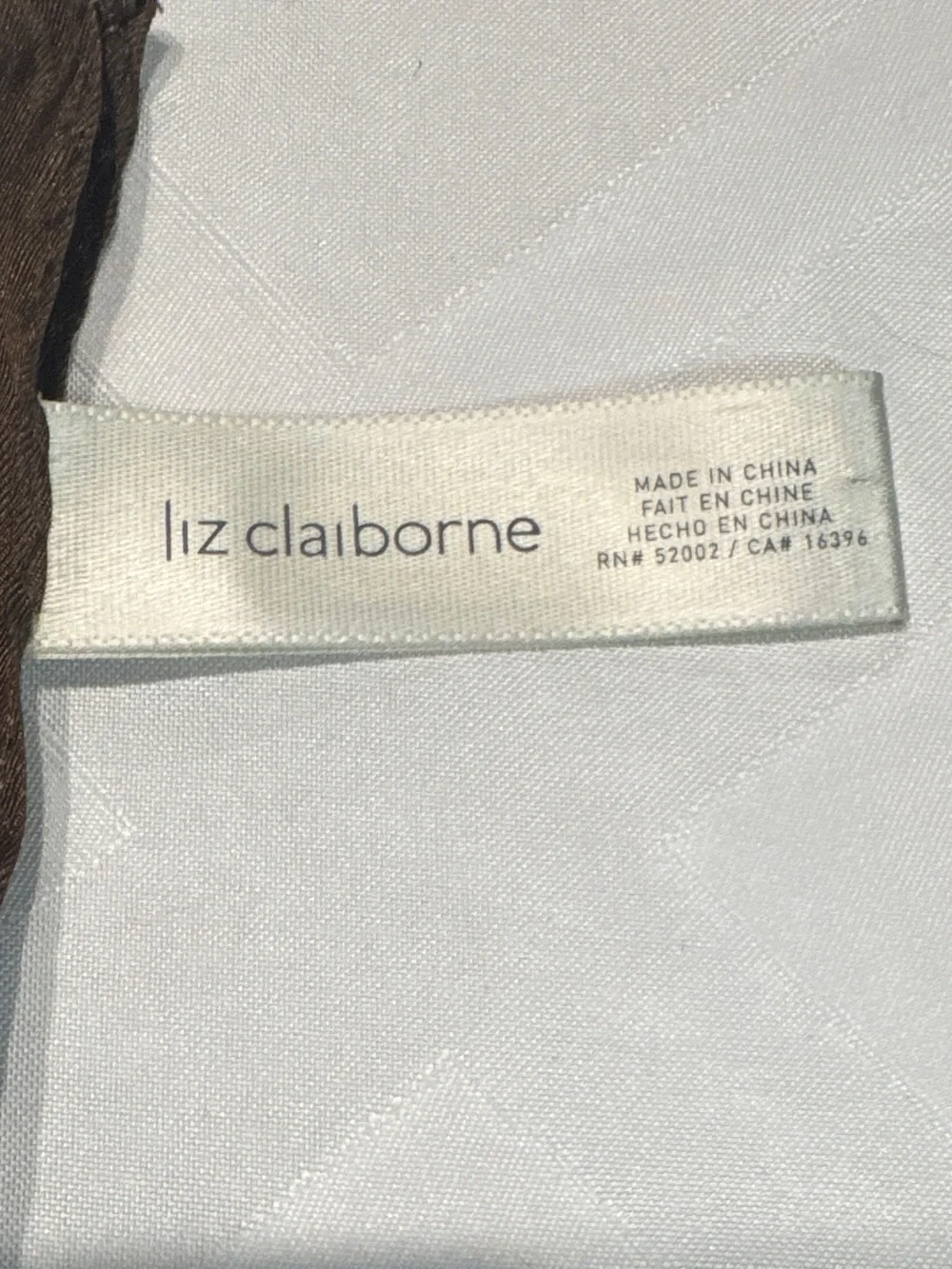 LIZ CLAIBORNE 100% Silk Scarf | Brown Cream Rust Floral | Square Scarf Purse Tie